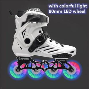 Slalom Shoes 80mm FSK Skates Roller 速发LED Inline Skate for
