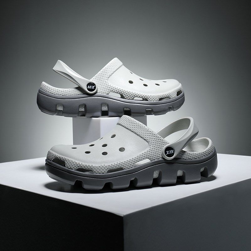 情侣洞洞鞋男夏季防滑软底男士凉鞋休闲潮流沙滩鞋包头凉拖鞋外穿,流行男鞋,包头拖,淘宝优惠券,粉丝福利购,淘宝优惠卷