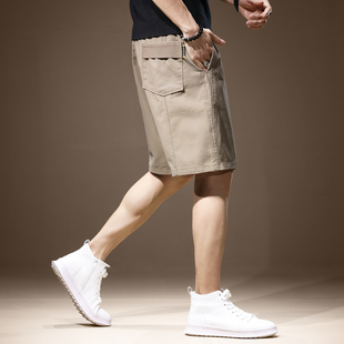休闲五分短裤 男士 纯棉透气夏季 子 高端美式 宽松直筒大码 运动沙滩裤