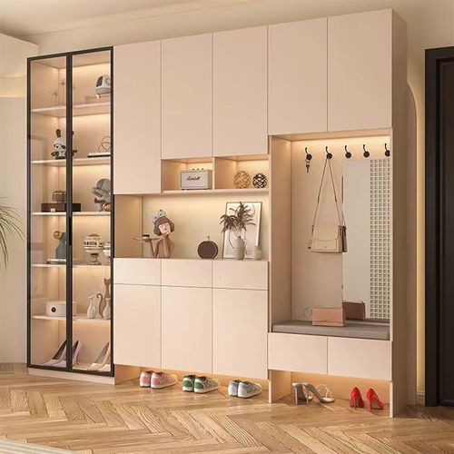 鞋柜玄关柜一体入户门厅柜现代简约储物收纳柜小户型屏风隔断柜子