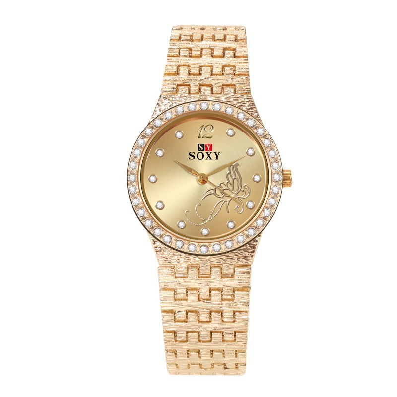 速发Women Watches Fashion Watch Luxury Diamond Gold WristWat