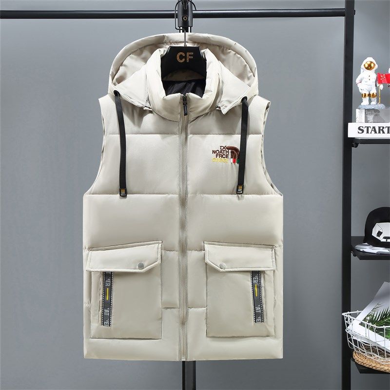 马甲男士秋冬季羽绒棉马甲潮流宽松立领背心外套保暖工.装坎肩马,男装,常规马甲,淘宝优惠券,粉丝福利购,淘宝优惠卷