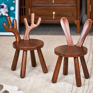 实木小圆凳板凳儿童凳子靠背小椅子宝宝凳换鞋凳矮凳木头学习吃饭