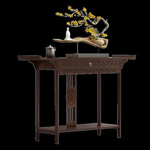 新中式玄关桌摆件超窄条案玄关置物台入户正对门玄关柜供桌香现货
