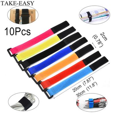 厂家TAKE-EASY 10Pcs Adhesive Loop Hook Reusable Fishing Rod