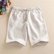 夏季 亚麻男式 宽松y休闲简约短裤 2020新款 松紧腰抽绳五分中裤 棉麻