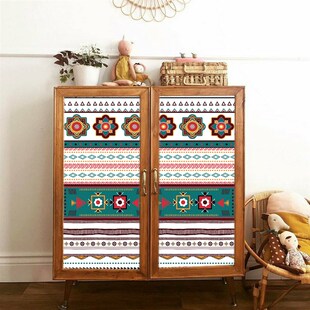 彩色厨房防油贴纸卡通自粘楼梯踏面瓷砖贴遮丑装饰移动门橱柜贴画