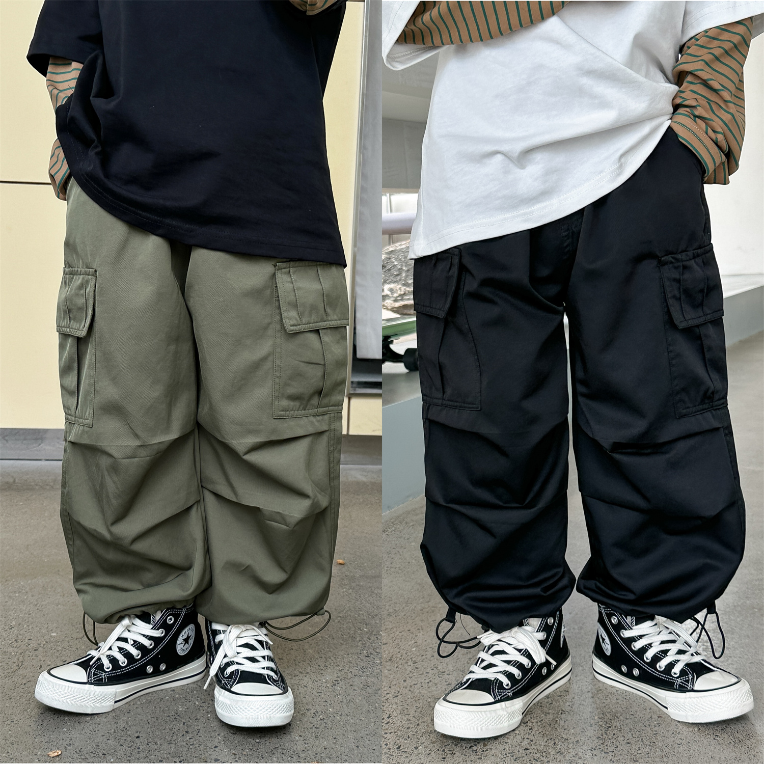 男童裤子2c023新款秋装长裤童装牛筋束口裤子宝宝帅气宽松休闲裤