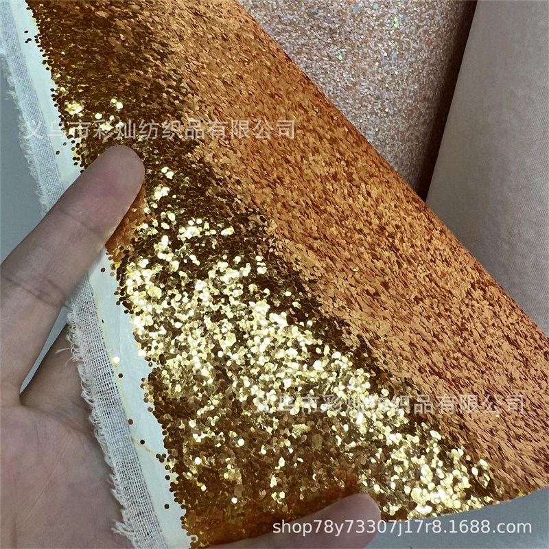 金粉洒金布料撒粉布 圣诞欧美舞台装头饰饰品玩具W面料 金光膜