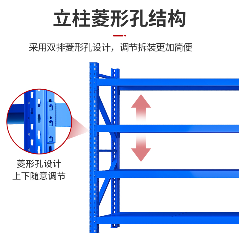 重型模具货架1.5吨工r业库房货架仓储电机加厚五金储存仓库货物架