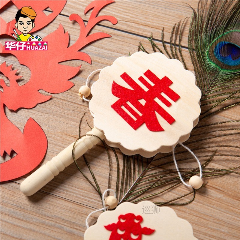 New Year gift DIY handmade rattle Spring Festival kindergart