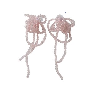 《弄清影》爆闪法式精致小众春夏仙气串珠流苏长款耳环耳夹无耳洞