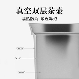 高端差旅便携泡茶壶户外露营喝茶 鸣盏纯钛快客杯高级旅行茶具套装