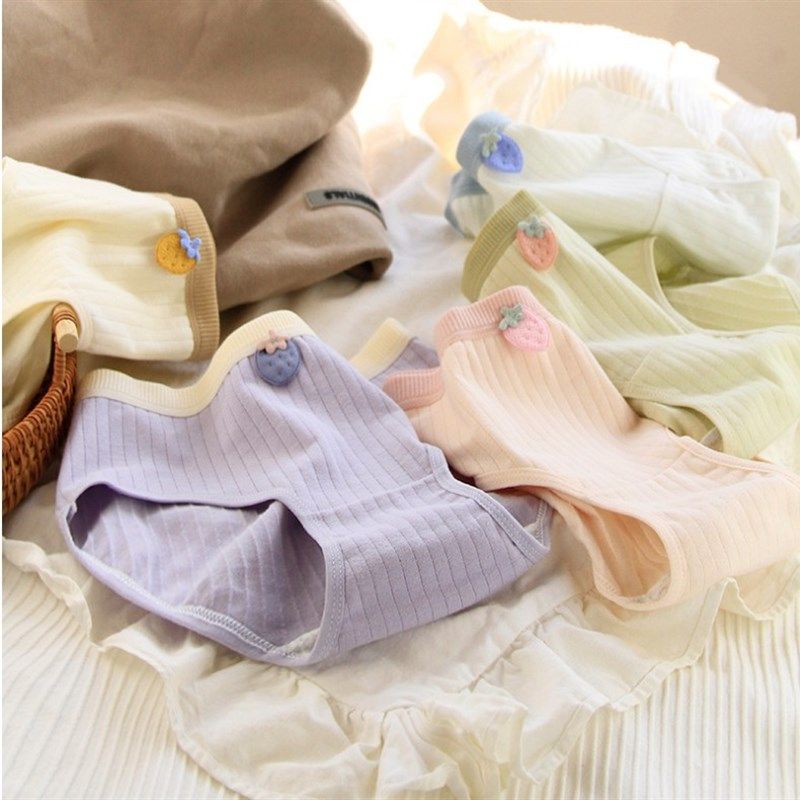 纯欲草莓小清新内裤全棉裆女士透气大码中腰少女三角裤,女士内衣/男士内衣/家居服,女三角裤,淘宝优惠券,粉丝福利购,淘宝优惠卷