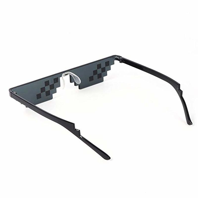 推荐1PCs Mosaic 8 Bit Thug Life Sunglasses Pixelated Men Wom