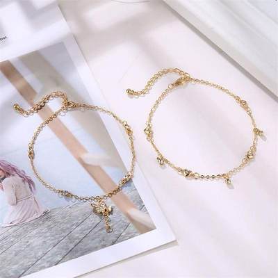 速发Hot Summer oho 123Buttelrfy Anklet For Wmoen Gold Multil