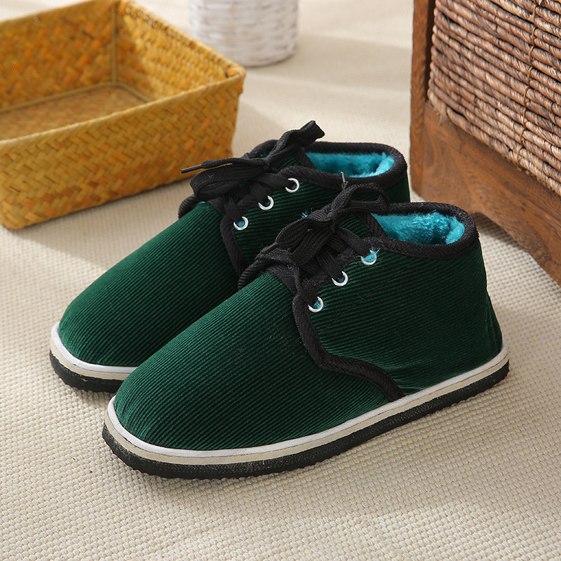 冬天棉布鞋女男传统手工保暖加绒加厚防滑系带老式居家室内月子鞋,居家布艺,居家棉拖/棉鞋,淘宝优惠券,粉丝福利购,淘宝优惠卷