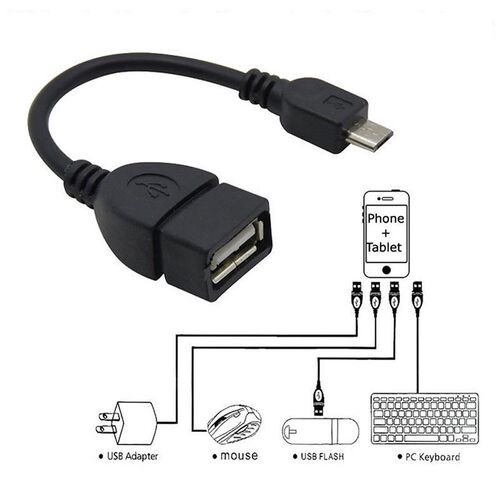 5pin Mini USB Male To USB 2.0 Type A Female OTG Host Adapte