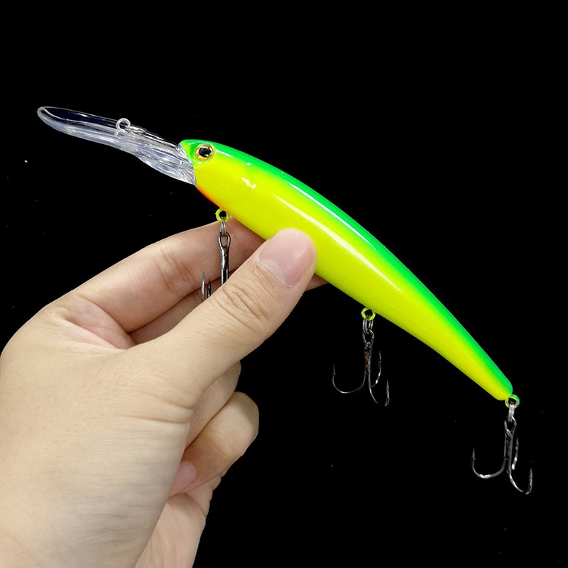 极速16.5cm 21g 6# Hook Deep Diving Large Minnow Wobbler Lure