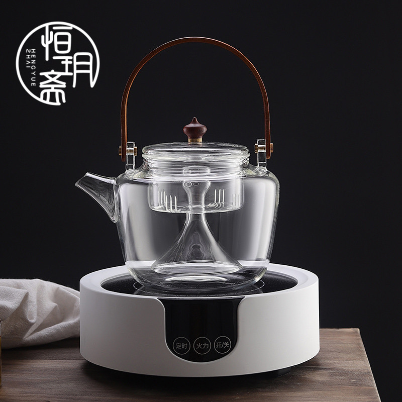 老白茶专用煮茶器一体式全自动玻璃网红茶壶家用办公桌烧水壶套装