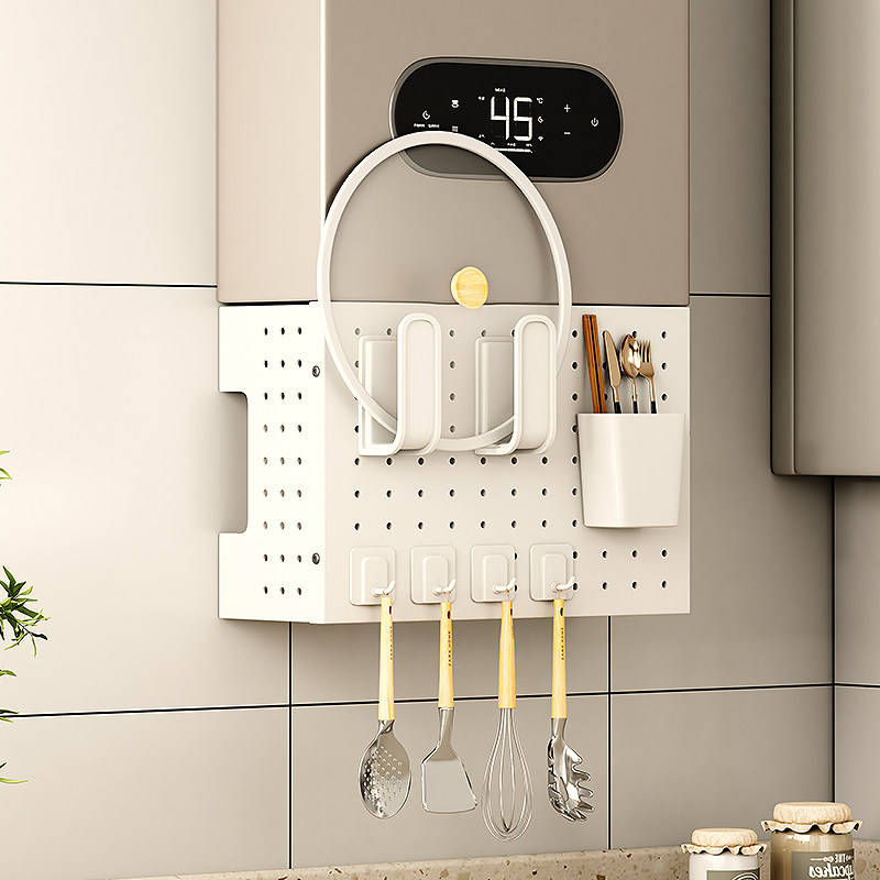 燃气热水器管道遮挡罩装饰洞洞板厨房壁挂炉天然气管线遮丑挡板