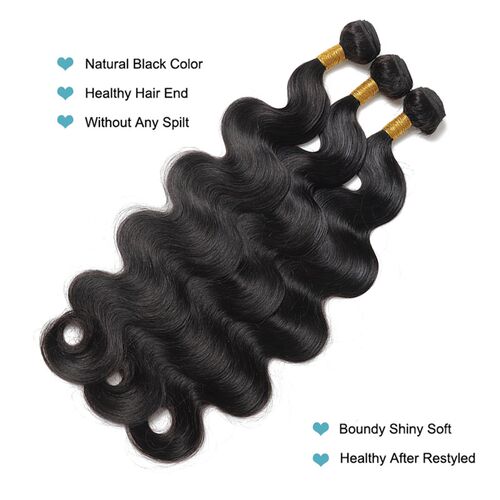 速发Body Wave Bundles With Closure Peruvian Hair Weave 3 Bun