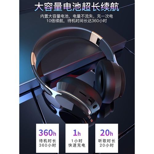 头戴式蓝牙耳机带麦降噪有线无电脑两用游线戏男女重低音超长新品