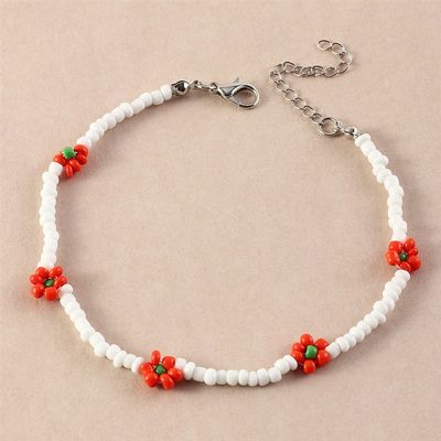 推荐ul Daisy Beads Anklets Handmade Elastic Strech Ankle Jew