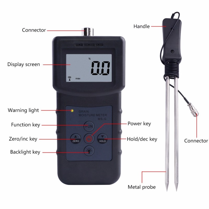 速发Grain Moisture Meter Tester For Barley, Corn, Hay, Oats,