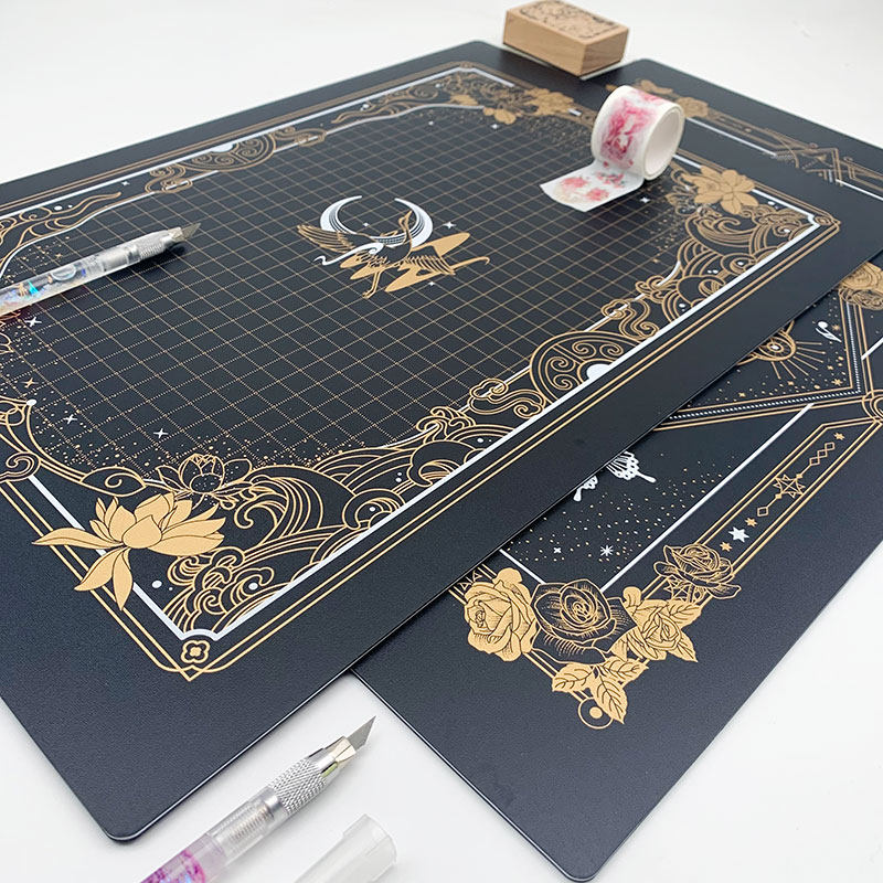 魔法阵手账切割垫板 A3橡皮章雕刻美工手作黑金桌面保护软垫