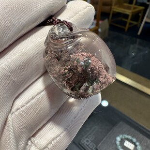 卡36×32×厚23重36克天然绿幽灵吊坠男女款貔貅小雕件挂坠招财