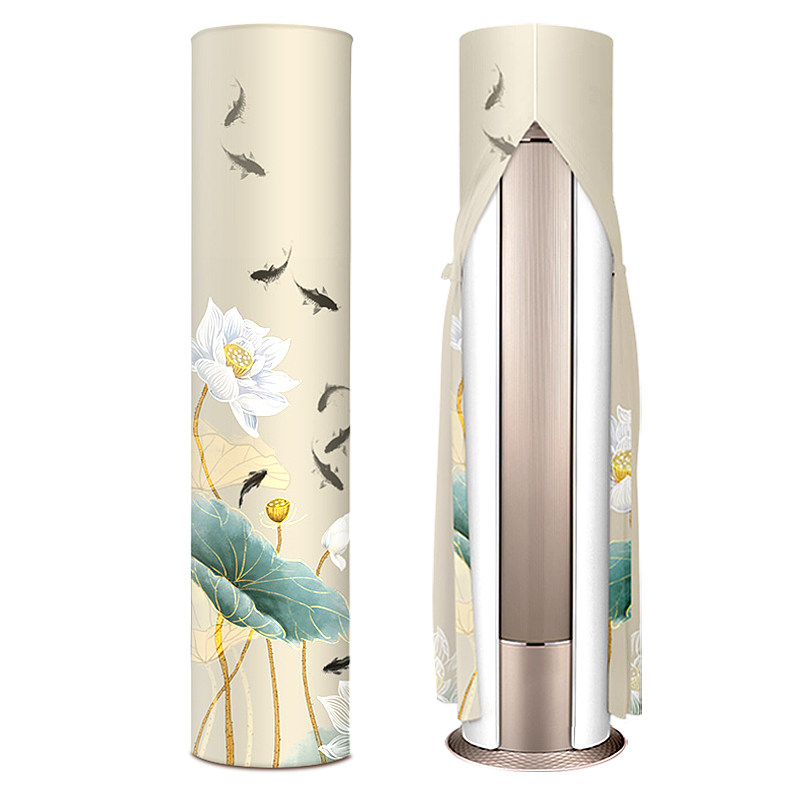 空调防尘罩立式圆柱形圆筒柜机柜式2022新款中式开机不取空调套罩