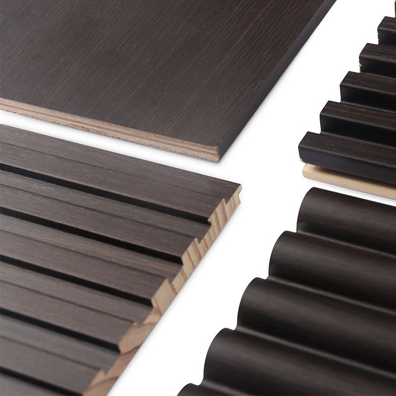 定制饰面板免漆木饰面板实木格栅同色大板木饰面背景墙木皮木纹木