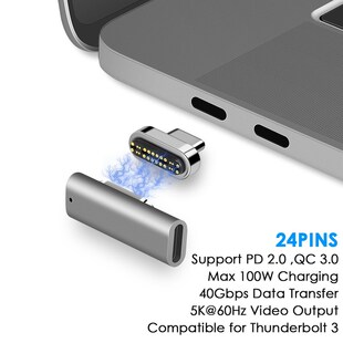 40Gb Magnetic for Thunderbolt Compatible Adapter 速发24pin