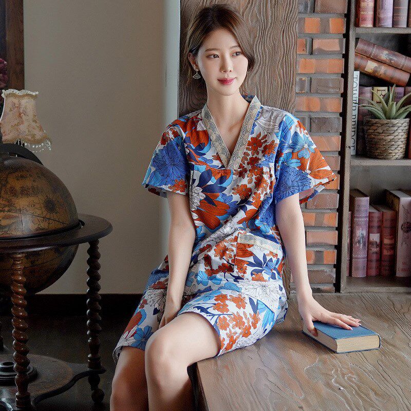 汗蒸服男女情侣韩版桑拿足浴服洗浴服家居服按摩服大码套装养生