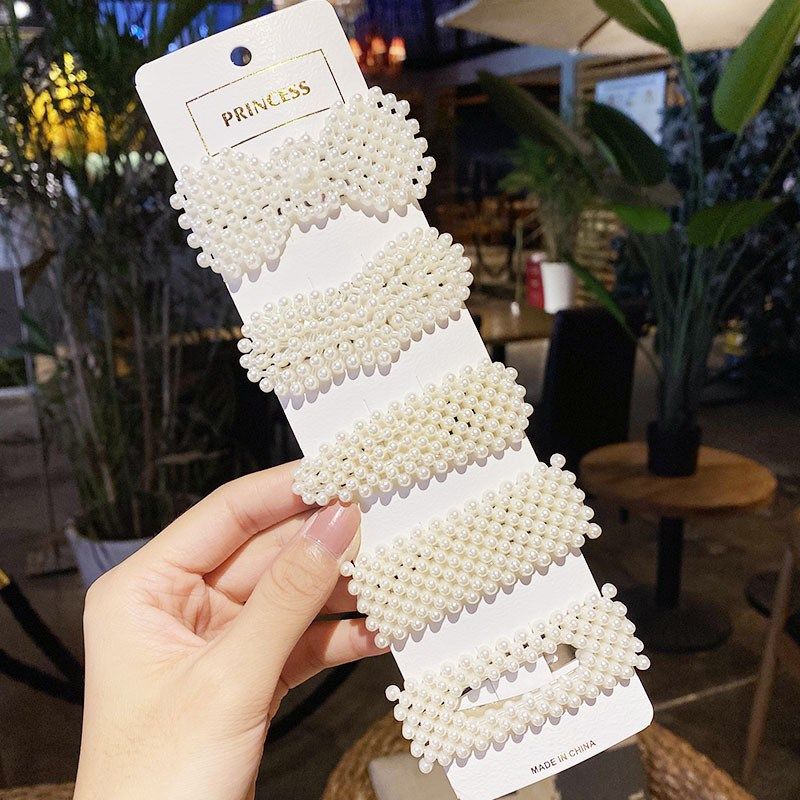 仿珍珠网红手工发卡套装发夹女鸭嘴夹边夹发饰简约百搭新款,饰品/流行首饰/时尚饰品新,发饰,淘宝优惠券,粉丝福利购,淘宝优惠卷