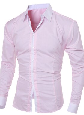 现货Business Black Whitet Shirt Style Fashion Personality Me