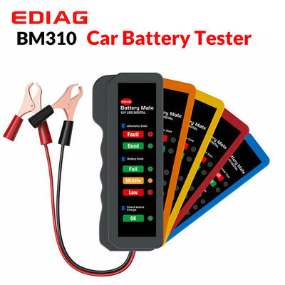 厂家Car Battery Tester BM310 12V Digital 6 LED Light Clip Al