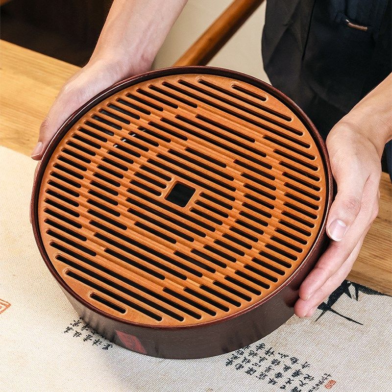 2024新款电木储水茶盘套装小型家用圆形沥水托盘干泡台便携茶台,餐饮具,茶盘,淘宝优惠券,粉丝福利购,淘宝优惠卷