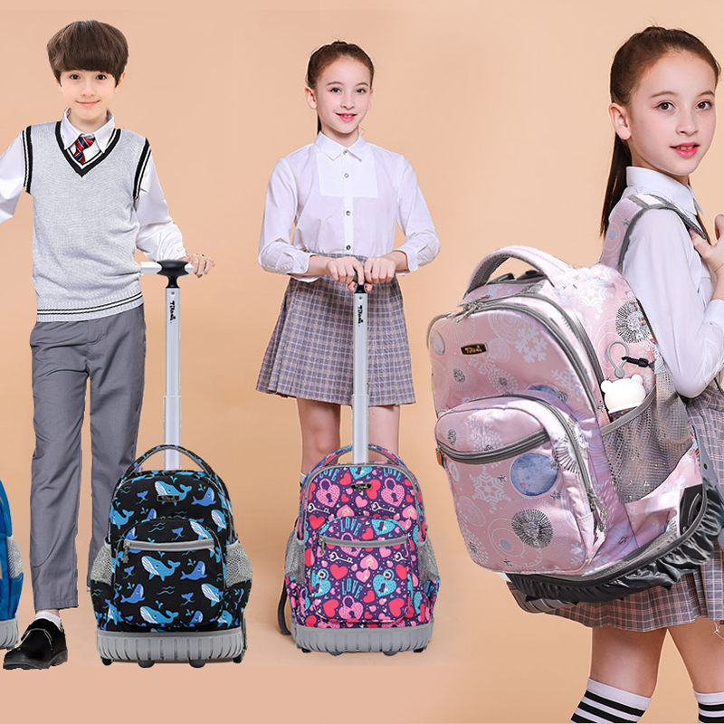 中小1儿童3男童4女孩6q年级学生拉杆行李箱2021新款书包防水大容