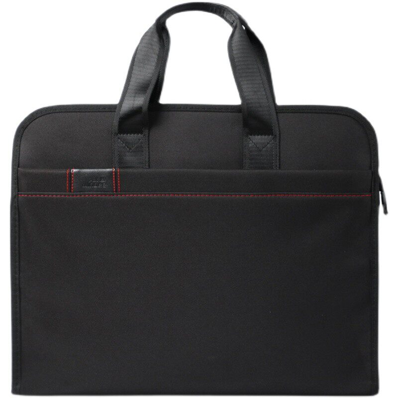 公文包帆布手g提文件袋多层大容量人大政协开会资料袋文件包印log