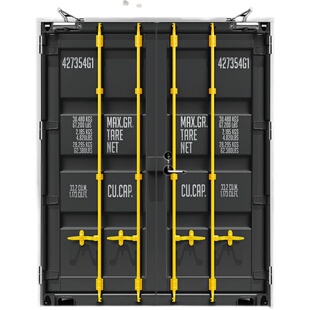 时尚集装箱防火门贴纸自粘消防门装饰贴H画餐厅工业风安全通道门