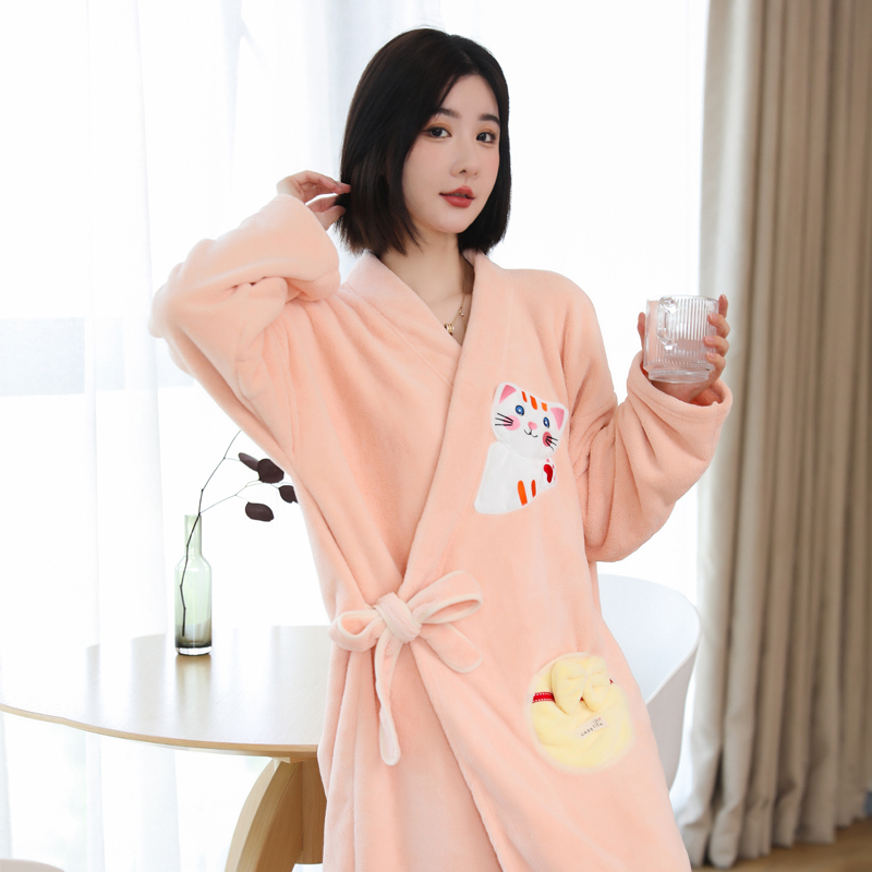 浴巾2023新款比全棉纯棉家用大人女可穿可裹式浴袍睡袍浴衣秋冬