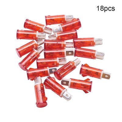 Othmro 13mm Flat Top Pilot Signal Lamp Panel Plastic Indicat