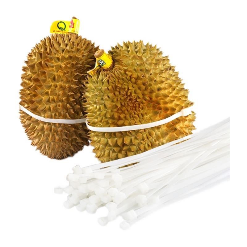 自锁尼龙扎带5x650扎榴莲扎带卡扣绑榴莲绳白色捆带黑色绑带