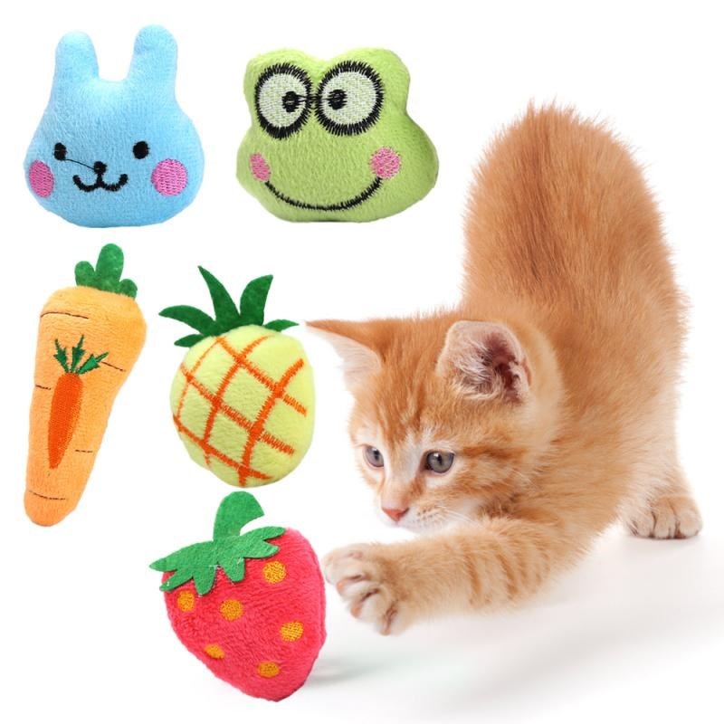 速发1pcs Fruits And Animals Design  Toy nip Toy Cute Mini