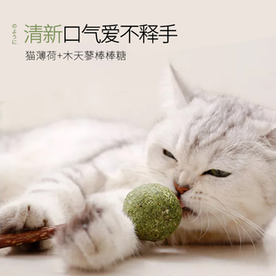 猫咪磨牙棒木天蓼薄荷球具玩猫逗猫棒耐咬解嗨自闷神器幼猫咪用品