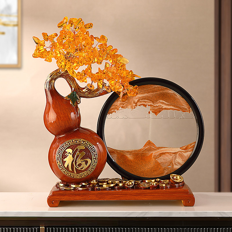 石来运转水晶发财树p招财摆件客厅家居装饰品开业乔迁新居礼品