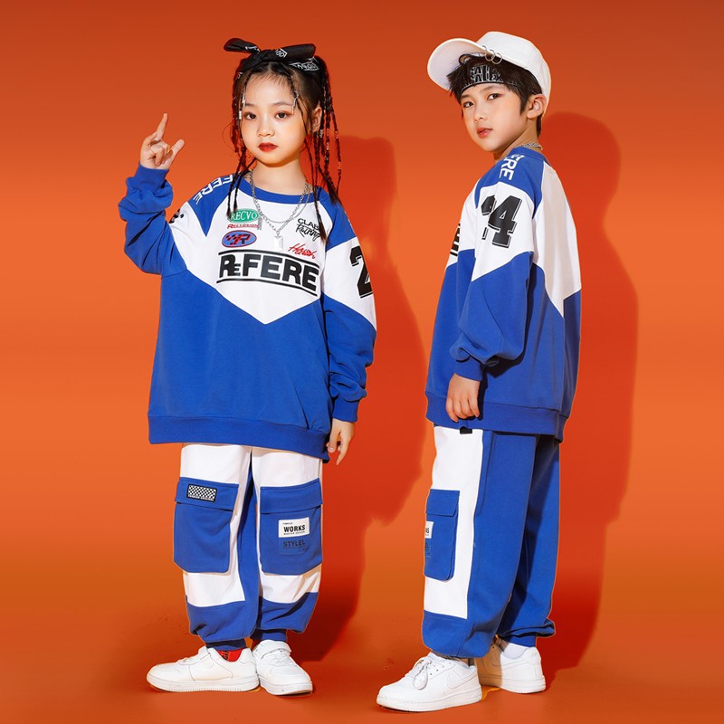 热销街舞儿童潮服啦啦队演出服男女童中小学生运动会服装幼儿园啦