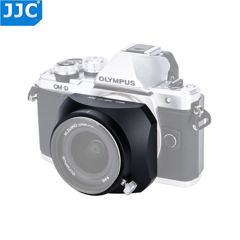 JJC Sbquare Black Metal Lens Hood Shade For Olympus M.ZUIKO